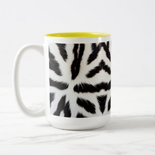 Tiger Streifen Pelzmuster Schwarz und Weiß Zweifarbige Tasse