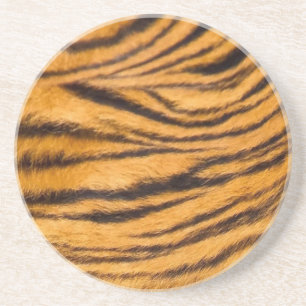 Tiger Streifen schwarz und orange personalisieren Getränkeuntersetzer