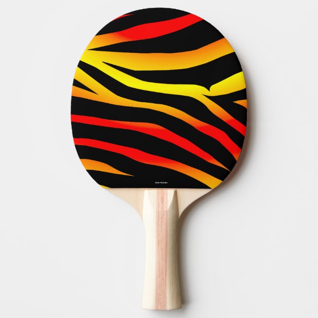 Tiger-Streifen-Tierdruck-Klingeln Pong Paddel Tischtennis Schläger (Vorderseite)