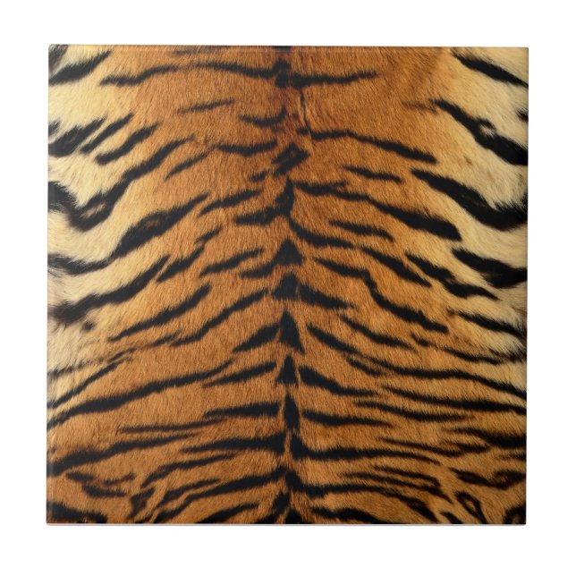 Tiger Strip Fur Print Fliese (Vorderseite)