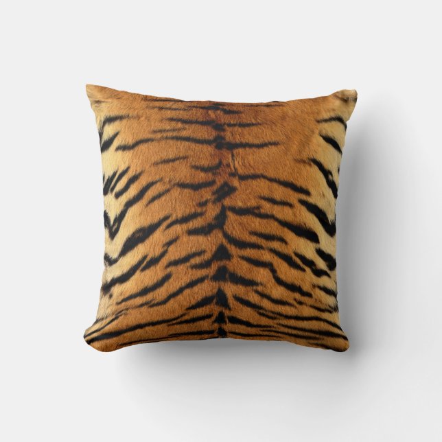Tiger Strip Fur Print Kissen (Vorderseite)