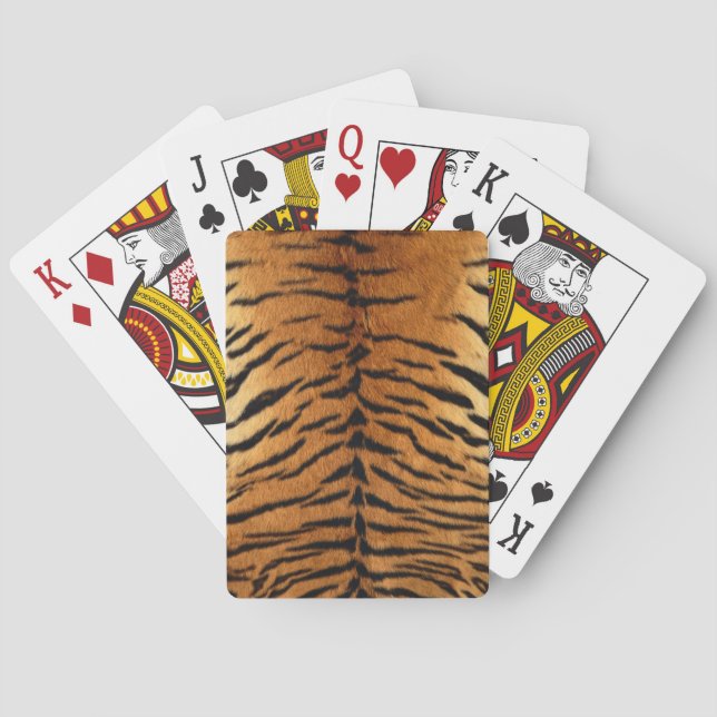 Tiger Strip Fur Print Spielkarten (Rückseite)