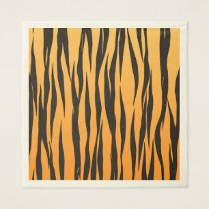 Tiger Stripe Black Gold Hochzeitstiefel Animal Pri Serviette