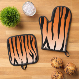 Tiger Stripe Cool Ofenhandschuh & Topflappen-Set