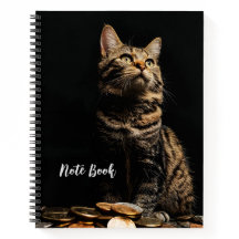Tiger Stripe Niedlich Cat Print Spiral Notebook
