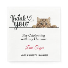 Tiger Stripe Peeking Katzenpapier Napkins
