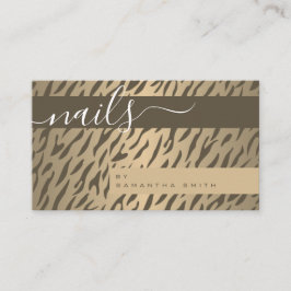 Tiger Stripes Animal Print Muster Elegant Stilvoll Visitenkarte