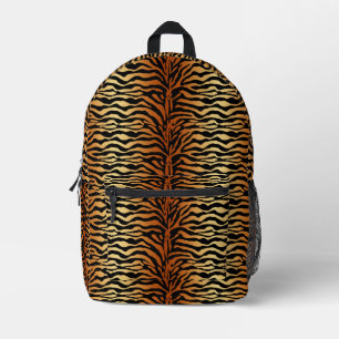 Tiger Stripes Animal Print Rust, Black and Tan Bedruckter Rucksack