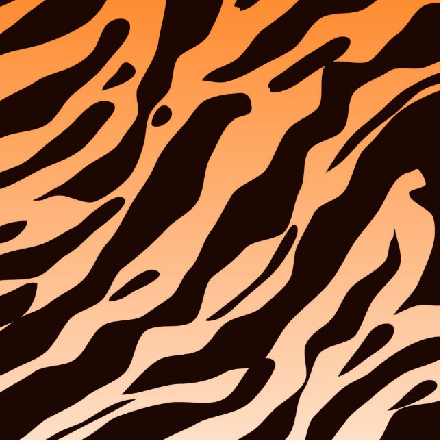 Tiger Stripes Freistehende Fotoskulptur (Vorne)