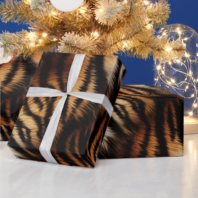 Tiger Stripes Geschenkpapier (Feiertage)