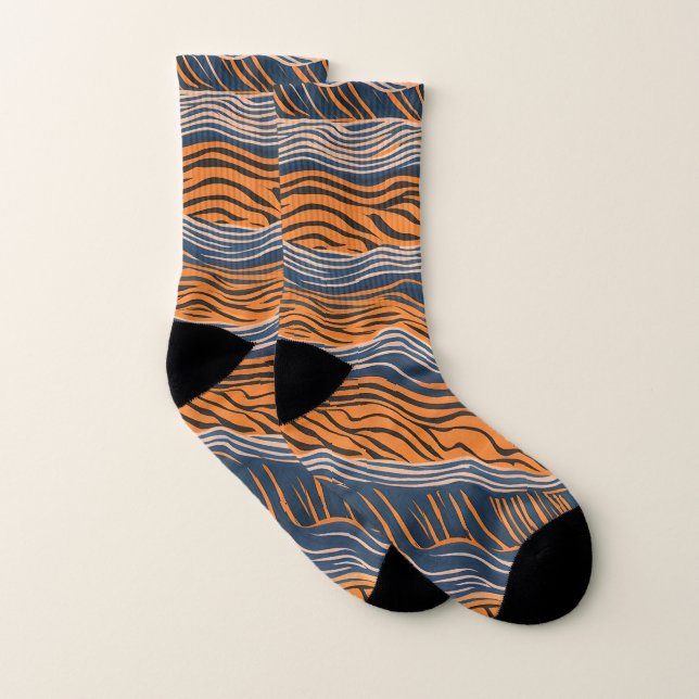 Tiger Stripes Inspiriertes Design Socken (Paar)