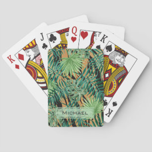 Tiger Stripes Jungle Camouflage Personalisiert Spielkarten