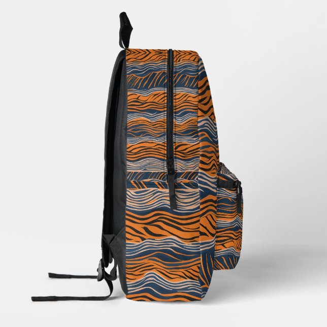 Tiger Stripes Skin-Design Bedruckter Rucksack (Links)
