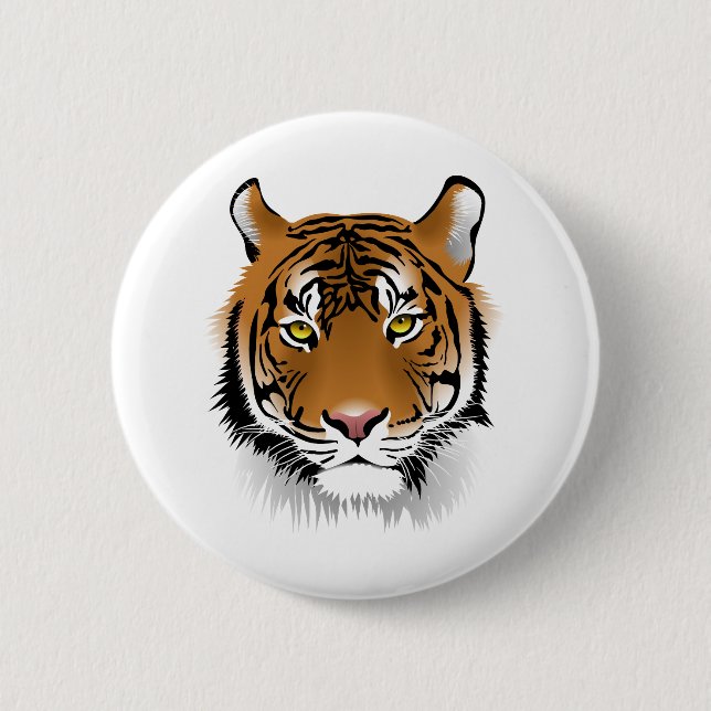 Tiger Sumatran Tiger Wildlife Man-Eater Wildcat Button (Vorderseite)