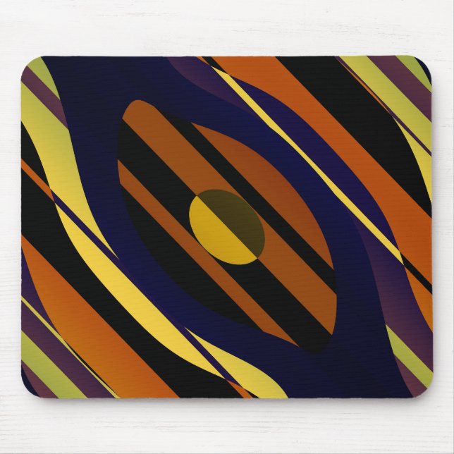 Tiger Sunset Orange Black Yellow Blue Pattern Mousepad (Vorne)