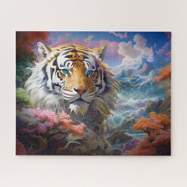 Tiger Surreal Landscape Fantasy Art (Horizontal)