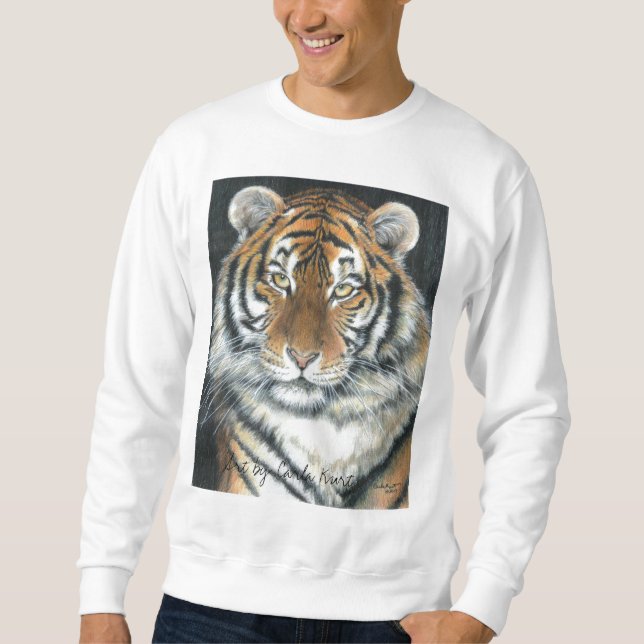 Tiger-Sweatshirt, erwachsene Unisexgrößen Sweatshirt (Vorderseite)