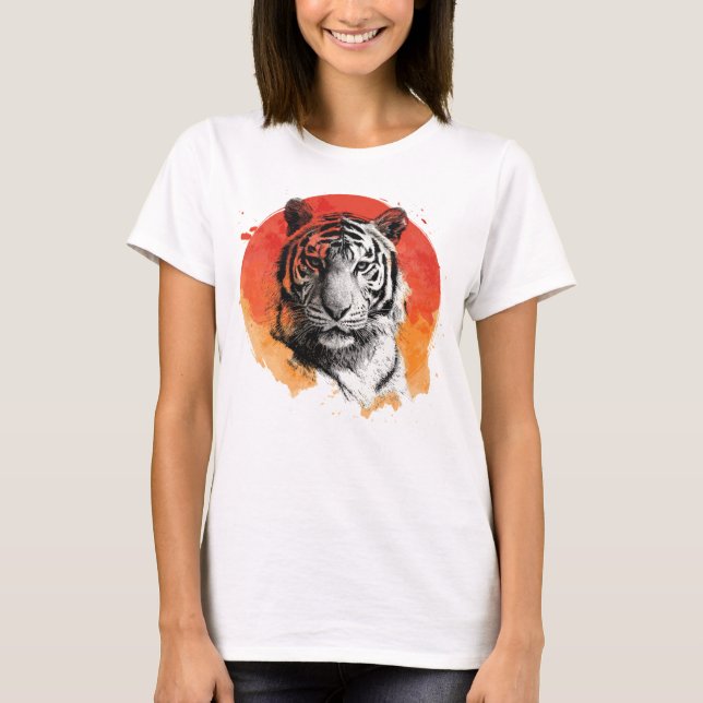 Tiger symbol of courage.  T-Shirt (Devant)