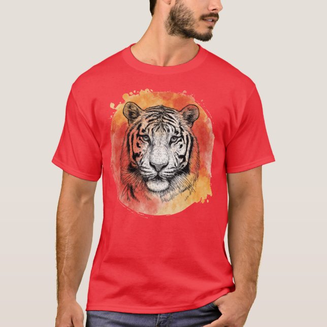 Tiger symbol of courage.  T-Shirt (Vorderseite)