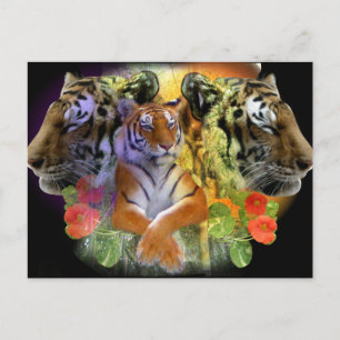 Tiger Symmetry Zoo Postkarte