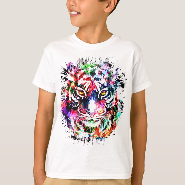Tiger T - Shirt | Farbiges Tiger-Shirt (Vorderseite)