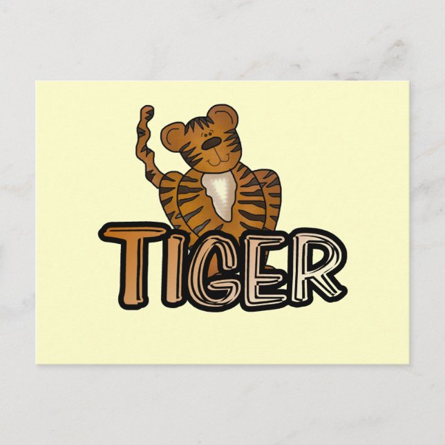 Tiger-T - Shirt und -Geschenke Postkarte (Vorderseite)