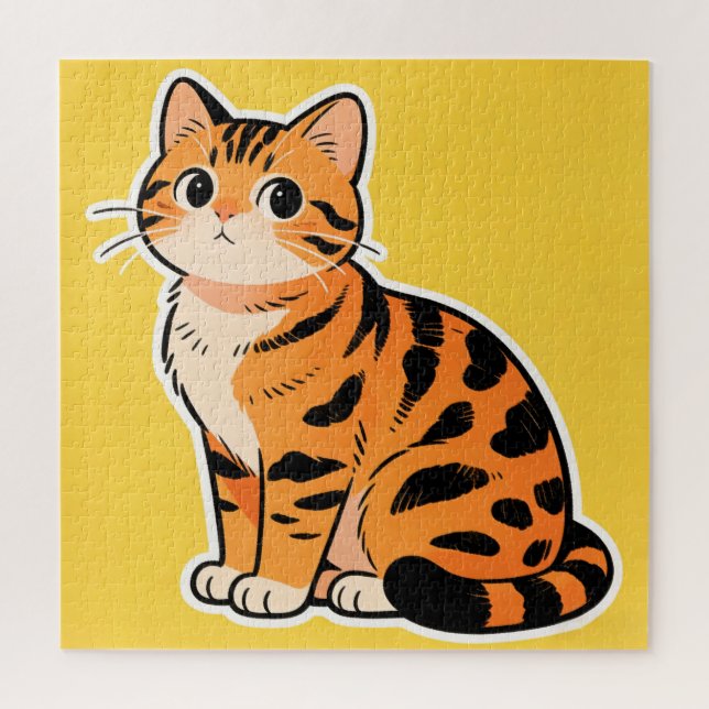Tiger Tabby Cat Puzzle (Vertikal)