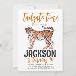 Tiger Tailgate Birthday Invite Einladung