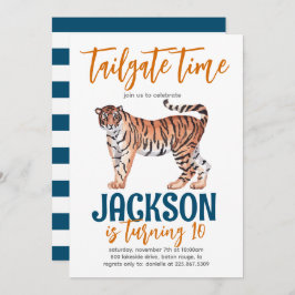 Tiger Tailgate Birthday Invite Einladung
