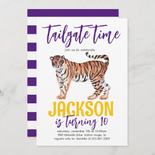 Tiger Tailgate Invitation d'anniversaire