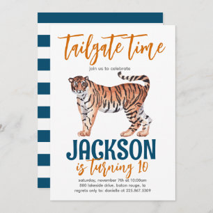 Tiger Tailgate Invitation d'anniversaire