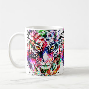 Tiger-Tasse Farbenfrohe Tiger Zeichnend Abstra Kaffeetasse