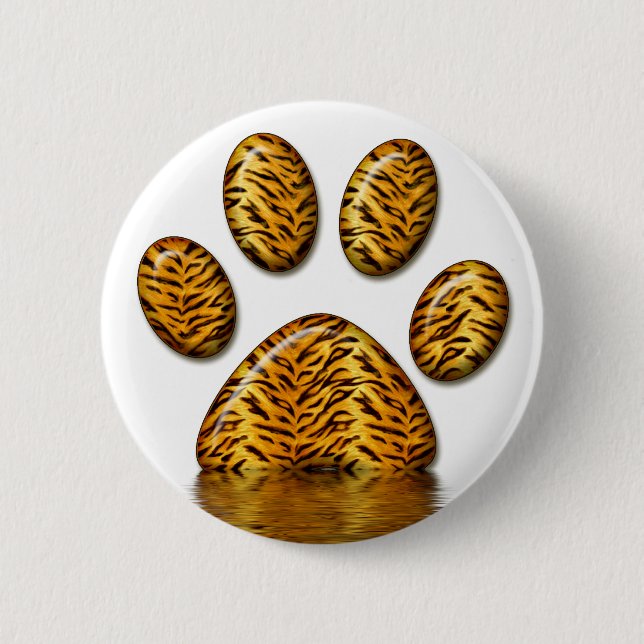 Tiger-Tatze #2 Button (Vorderseite)