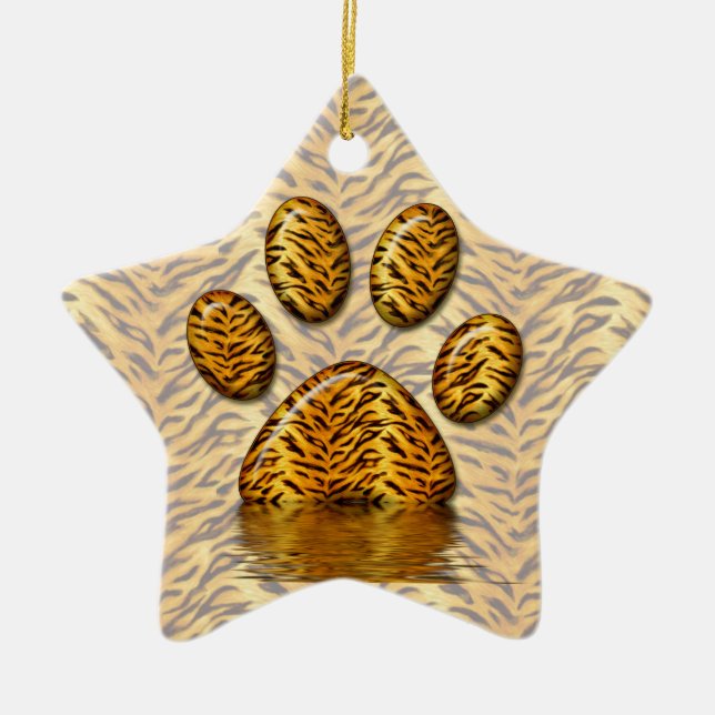 Tiger-Tatze #2 Keramikornament (Vorne)