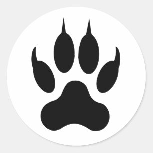 Tiger-Tatzen-Druck Runder Aufkleber