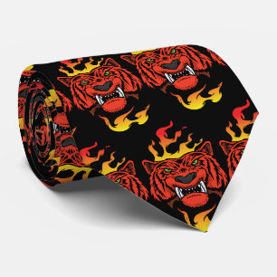 Tiger Team Mascot Fußball Basketball Necktie Krawatte