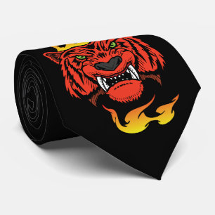 Tiger Team Mascot Fußball Basketball Necktie Krawatte