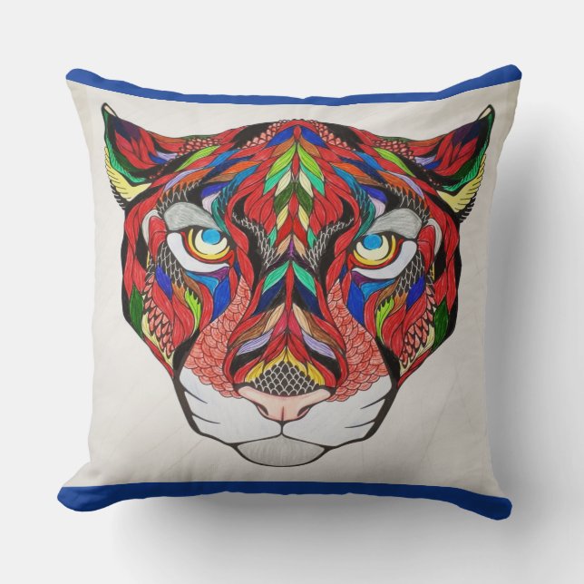 Tiger Throw Kissen (Vorderseite)