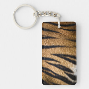 Tiger-Tier-Haut-Fell-Textur-Natur-Streifen-Muster Schlüsselanhänger