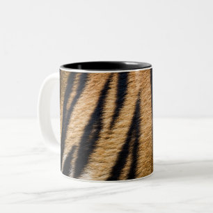 Tiger-Tier-Haut-Fell-Textur-Natur-Streifen-Muster Zweifarbige Tasse