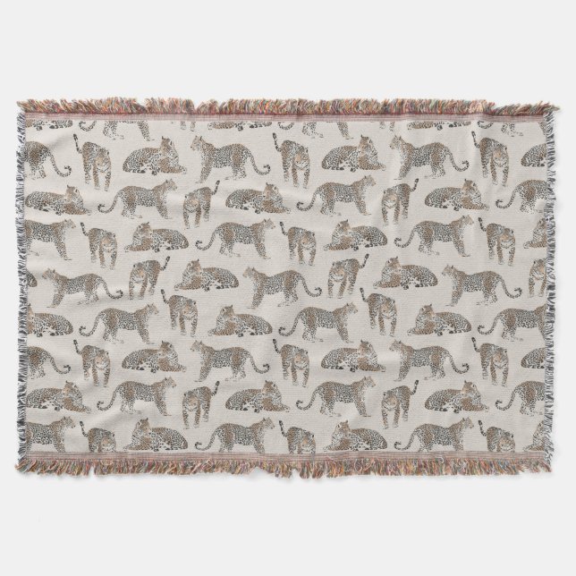 Tiger Tier Pink Modern Decke (Vorderseite)
