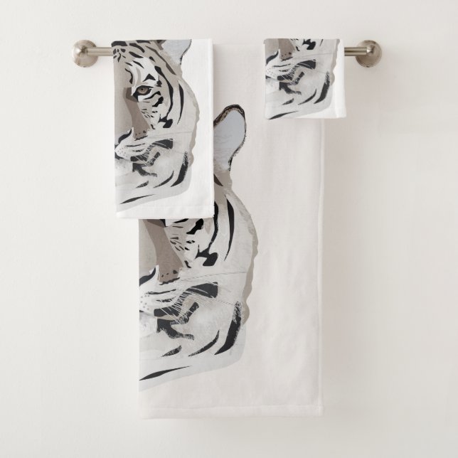 Tiger, tiger face, symbol of 2022  badhandtuch set (Insitu)