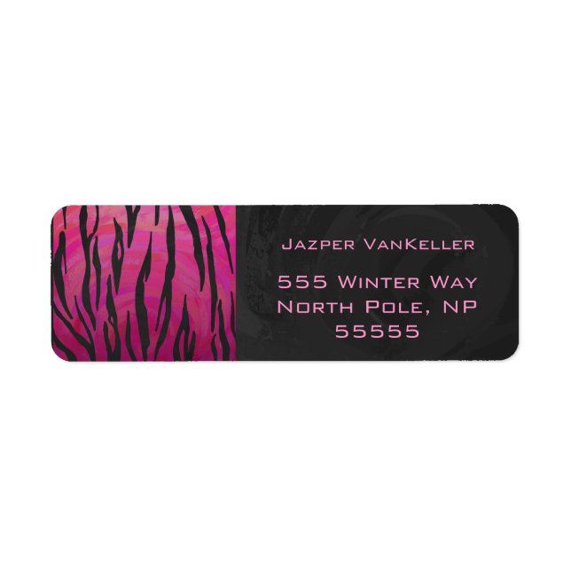 Tiger Tiger Hot Pink und Schwarz Print Muster (Vorne)