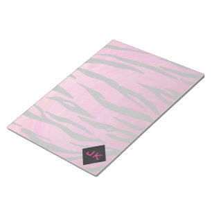 Tiger Tiger Hot Pink und Schwarz Print Muster Notizblock