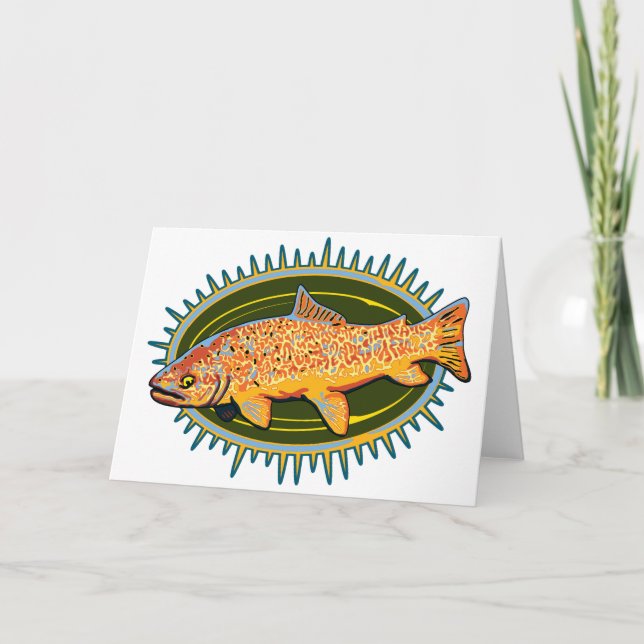 Tiger Trout Grußkarte Karte (Vorderseite)