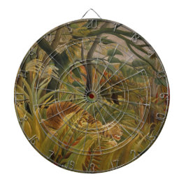 Tiger überrascht in einem tropischen Sturm Dartscheibe