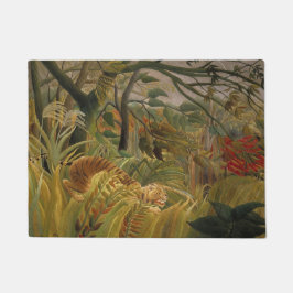 Tiger überrascht in einem tropischen Sturm Fußmatte