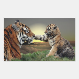 Tiger und Cub Stickers