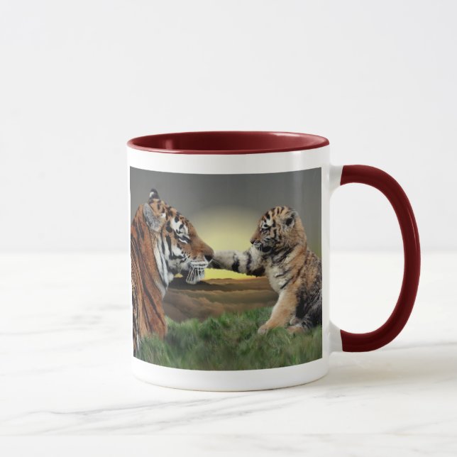 Tiger und Cub-Tasse Tasse (Rechts)