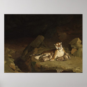 Tiger und Cubs Jean-Leon Gerome 1884 Poster